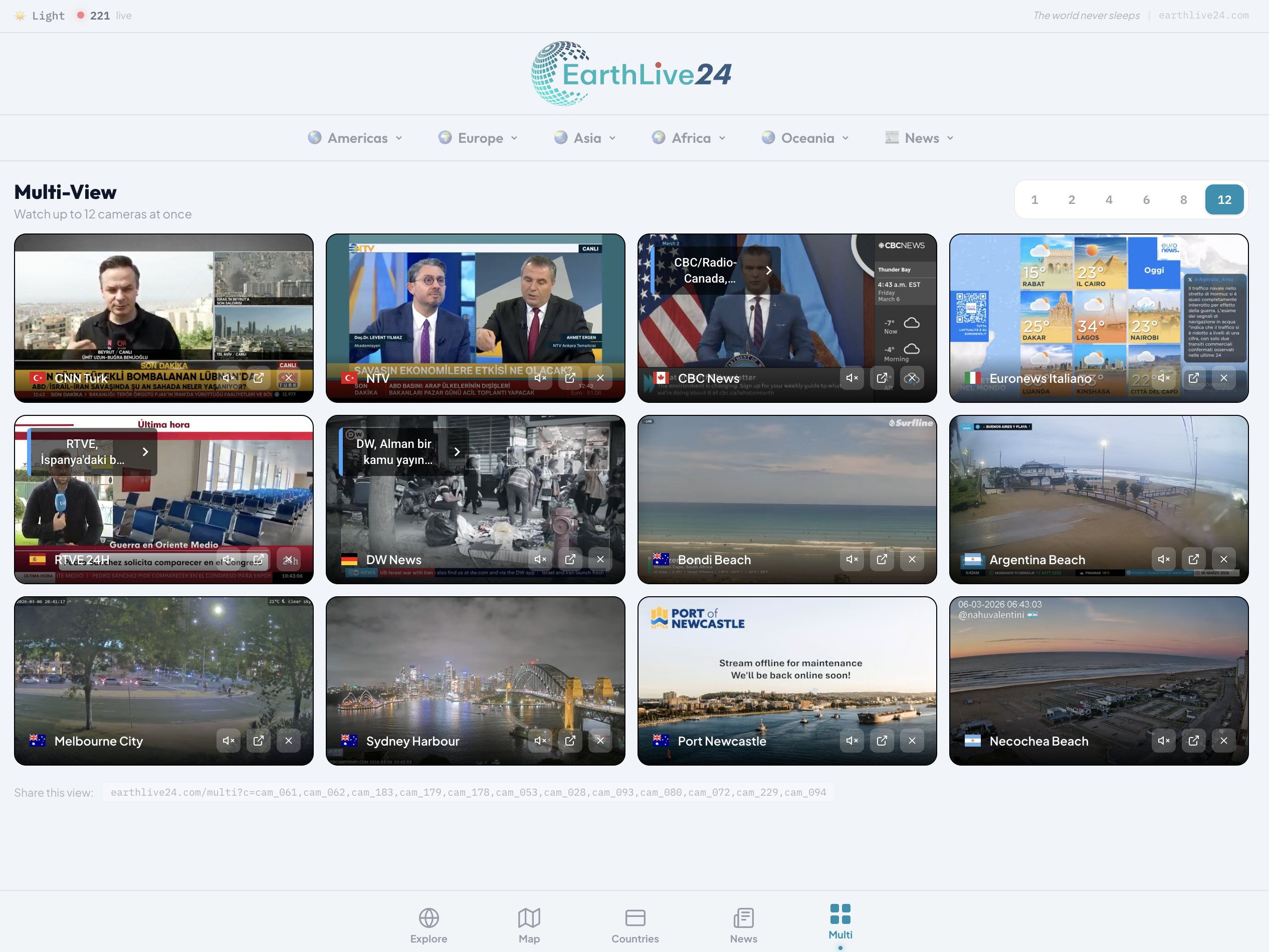 12 cameras multi-view